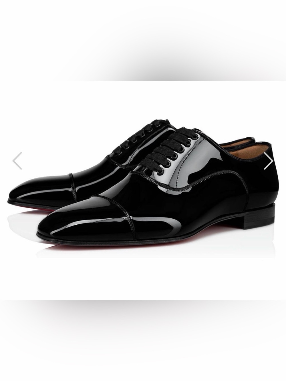 Christian Louboutin Black Patent Lace-Up Men’s Dress Shoes - Size 45 (12)